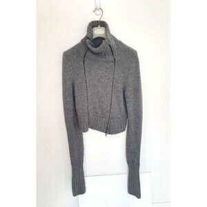 Ann Demeulemeester Grey Double Zip Long Sleeve Sweater